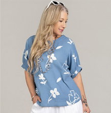 Elbow Sleeve Embroidered Top