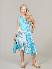 Sleeveless Tie Dye Midi Dress