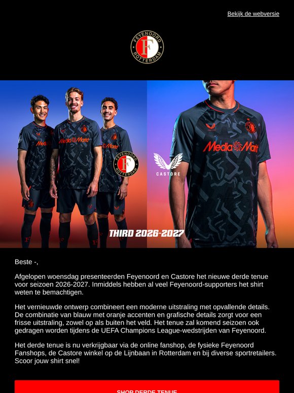FEYENOORD X CASTORE DERDE TENUE 2026-2027