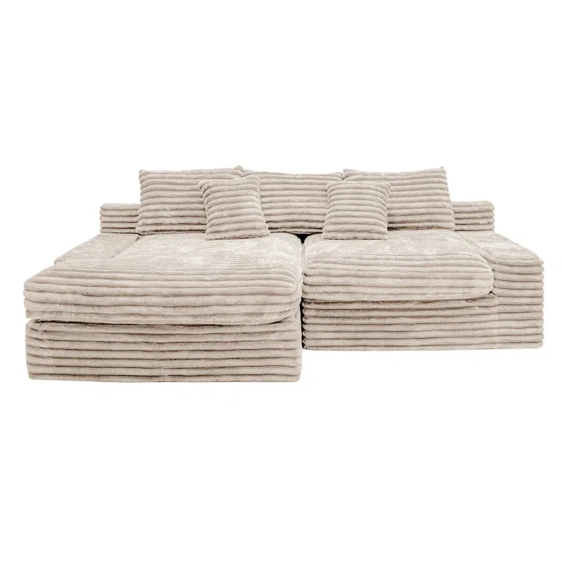 Image of Loveseat with Chaise-Facing Left