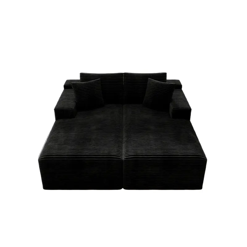 Image of Loveseat Sofa with Double Chaise
