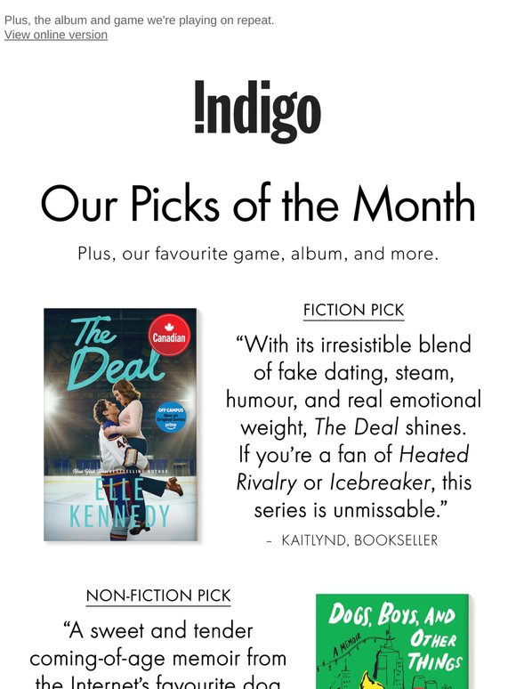Our top picks of the month
