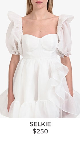 Selkie White Puff Max Dress Size S