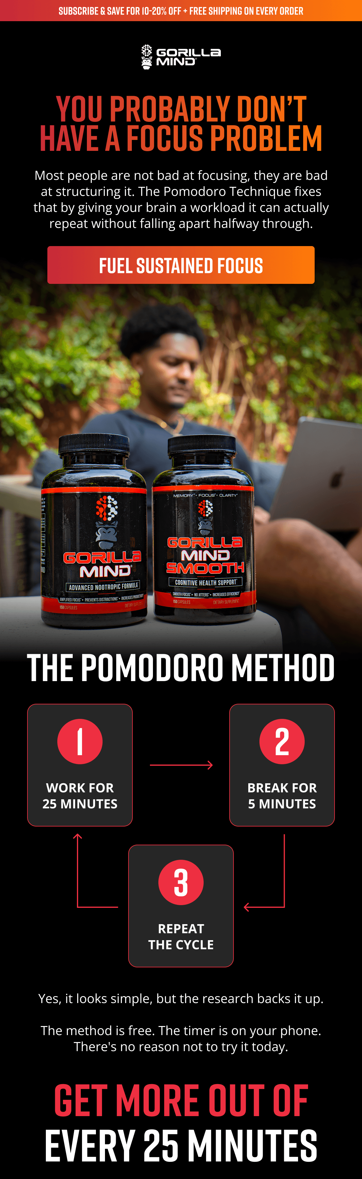 Fuel Sustained Focus - Gorilla Mind