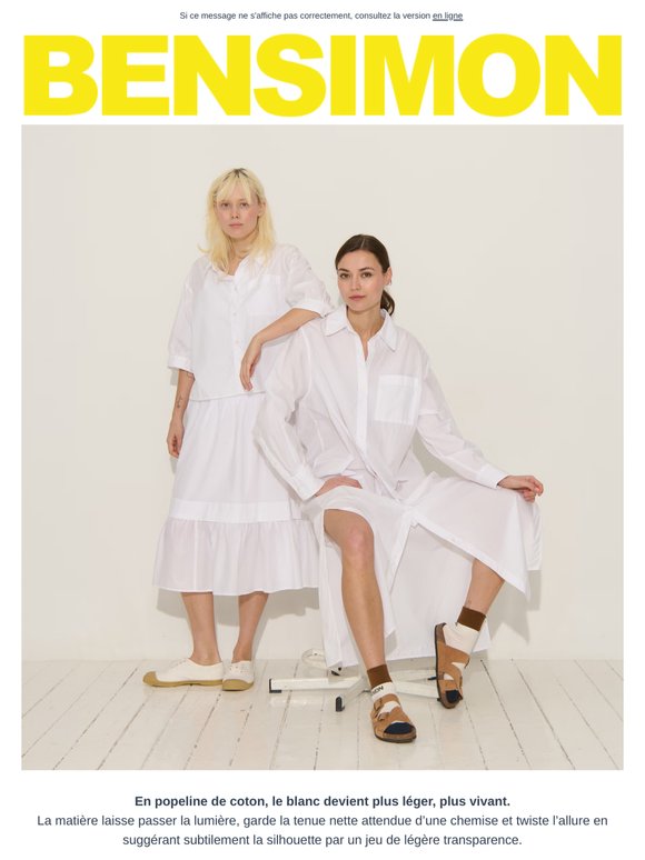 La popeline blanche, entre chic et casual