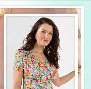 Joyful Floral Jersey Dress