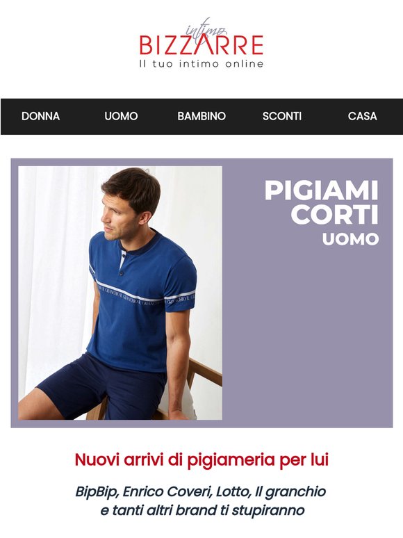 Nuovi pigiami corti da uomo