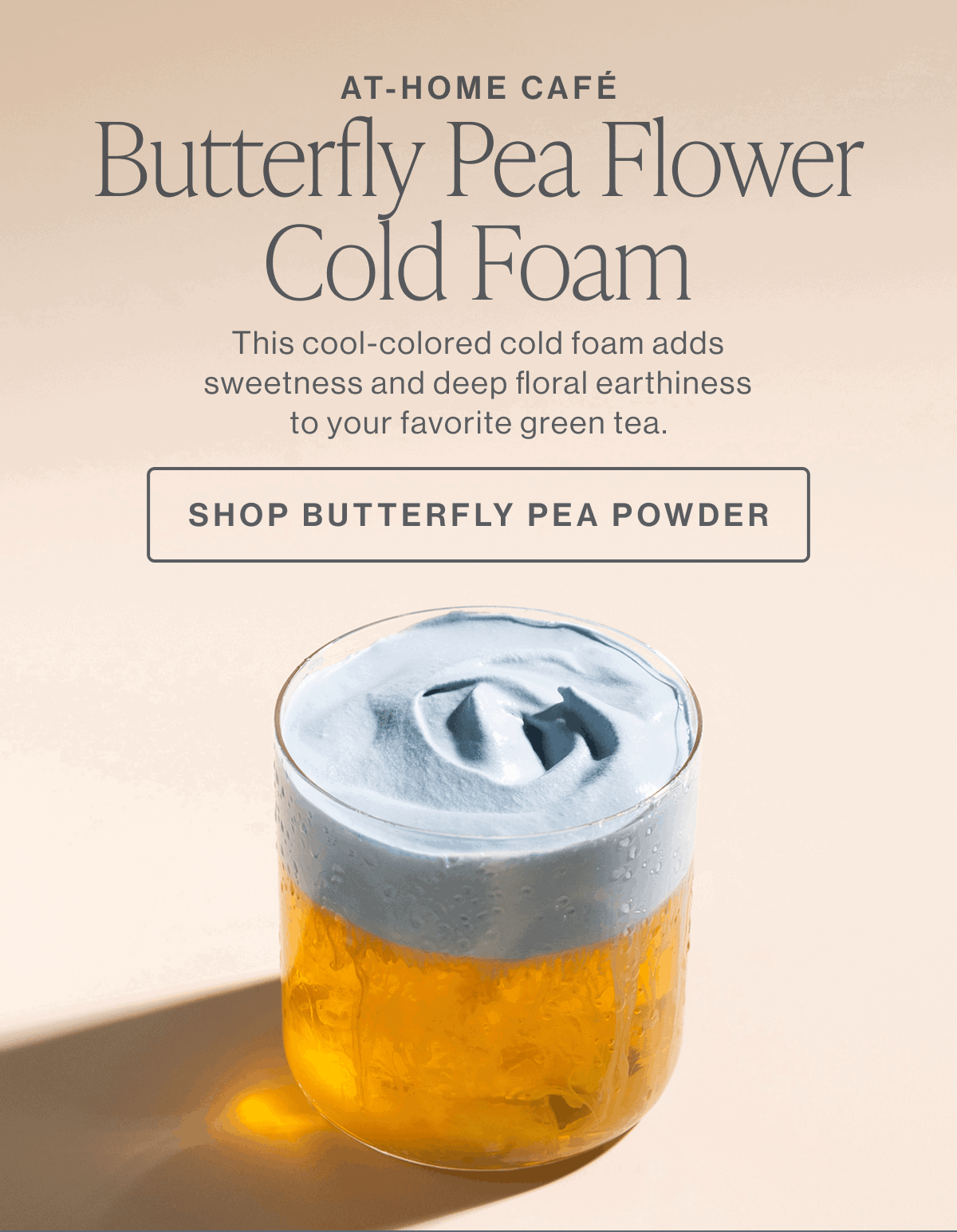 At-Home Café Butterfly Pea Flower Cold Foam | Shop Butterfly Pea Powder