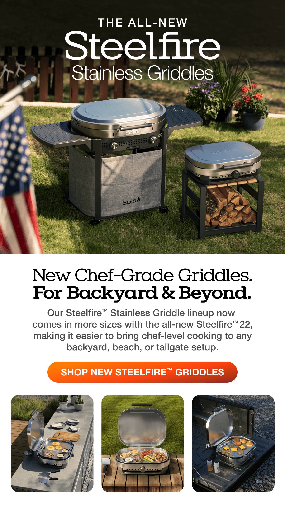 All-New Solo Steelfire™ Stainless Griddles