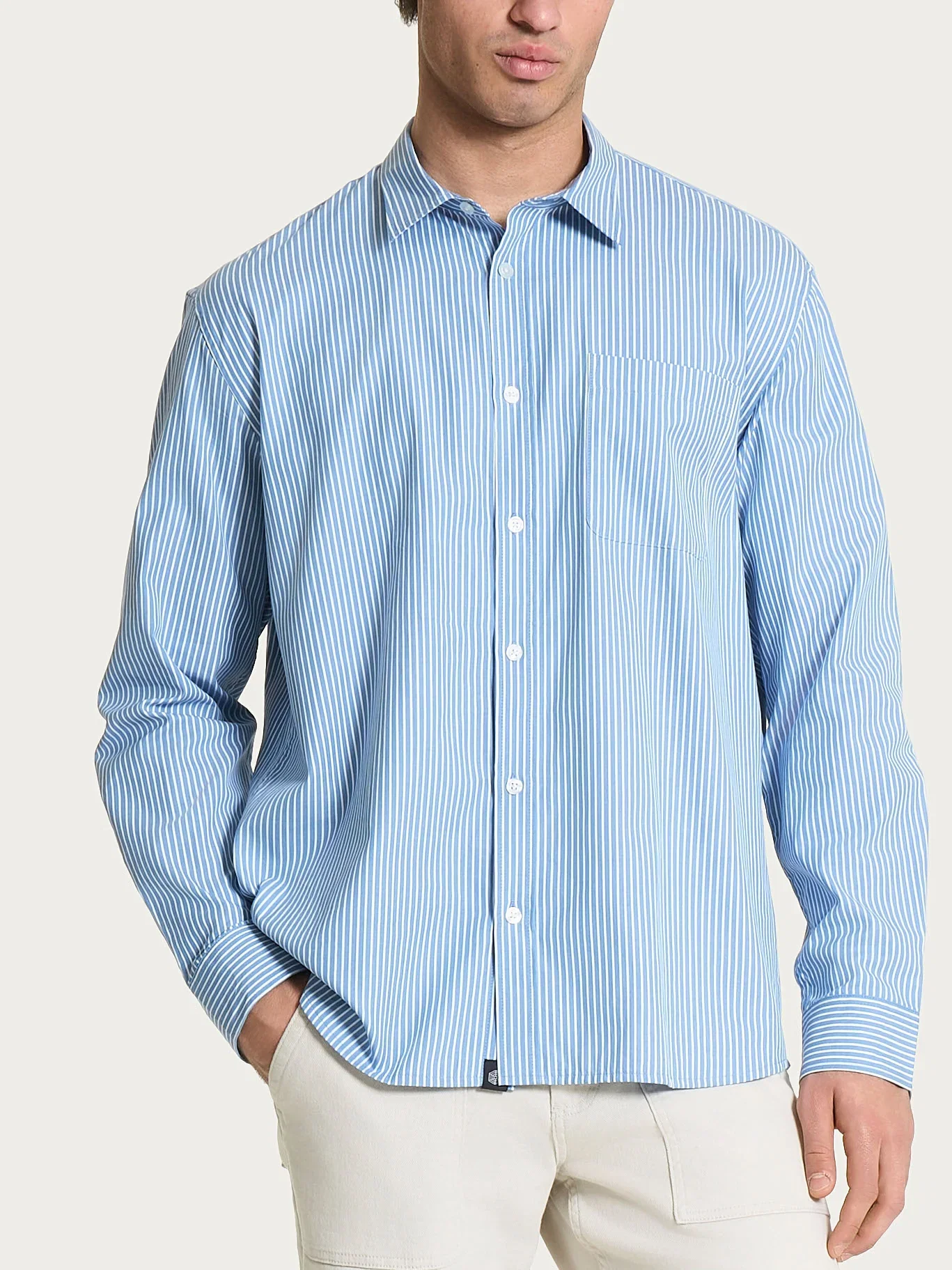 Image of Camicia classica in Oxford Double Twisted - Fant. Rain Washed