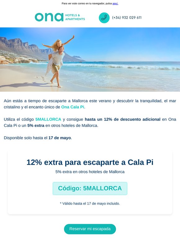 Últimos días para tu escapada a Mallorca: 12% extra