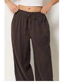 PixieGirl Petite Chocolate Brown Cheesecloth Cotton Balloon Trousers