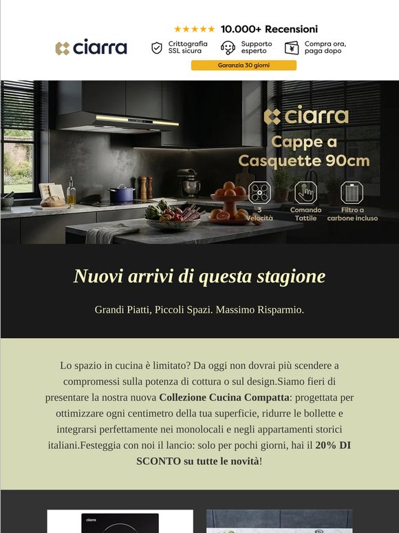 ⚡️ Offerta di Lancio: -20% su Nuovi Elettrodomestici Salvaspazio!
