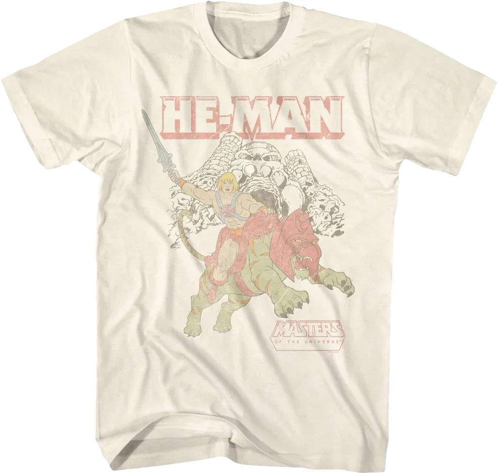 Retro He-Man & Battle Cat Masters of the Universe T-Shirt