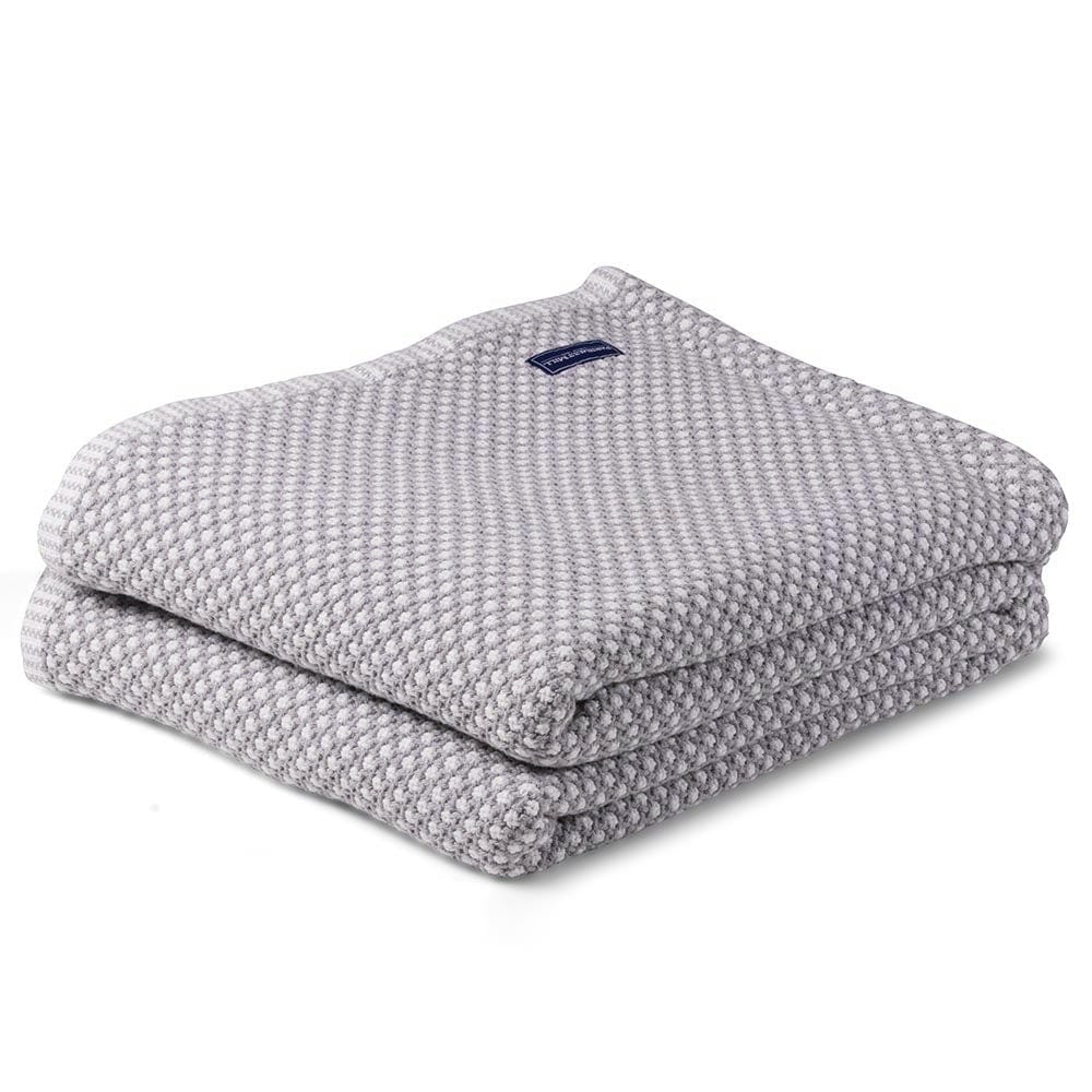 Image of Edgecomb Cotton Blanket - Dove Gray