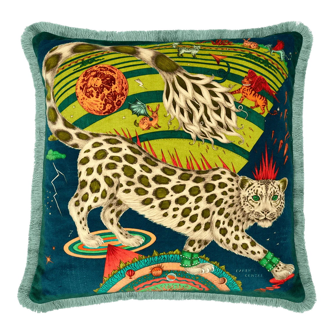 Image of Snow Leopard Luxury Velvet Cushion