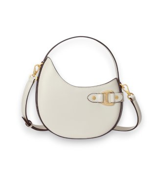 Bolso cruzado pequeño Tasha de piel blanco roto