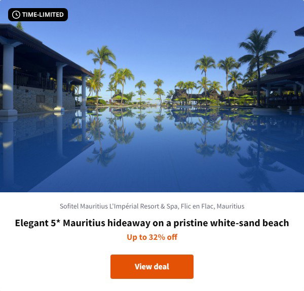 Elegant 5* Mauritius hideaway on a pristine white-sand beach
