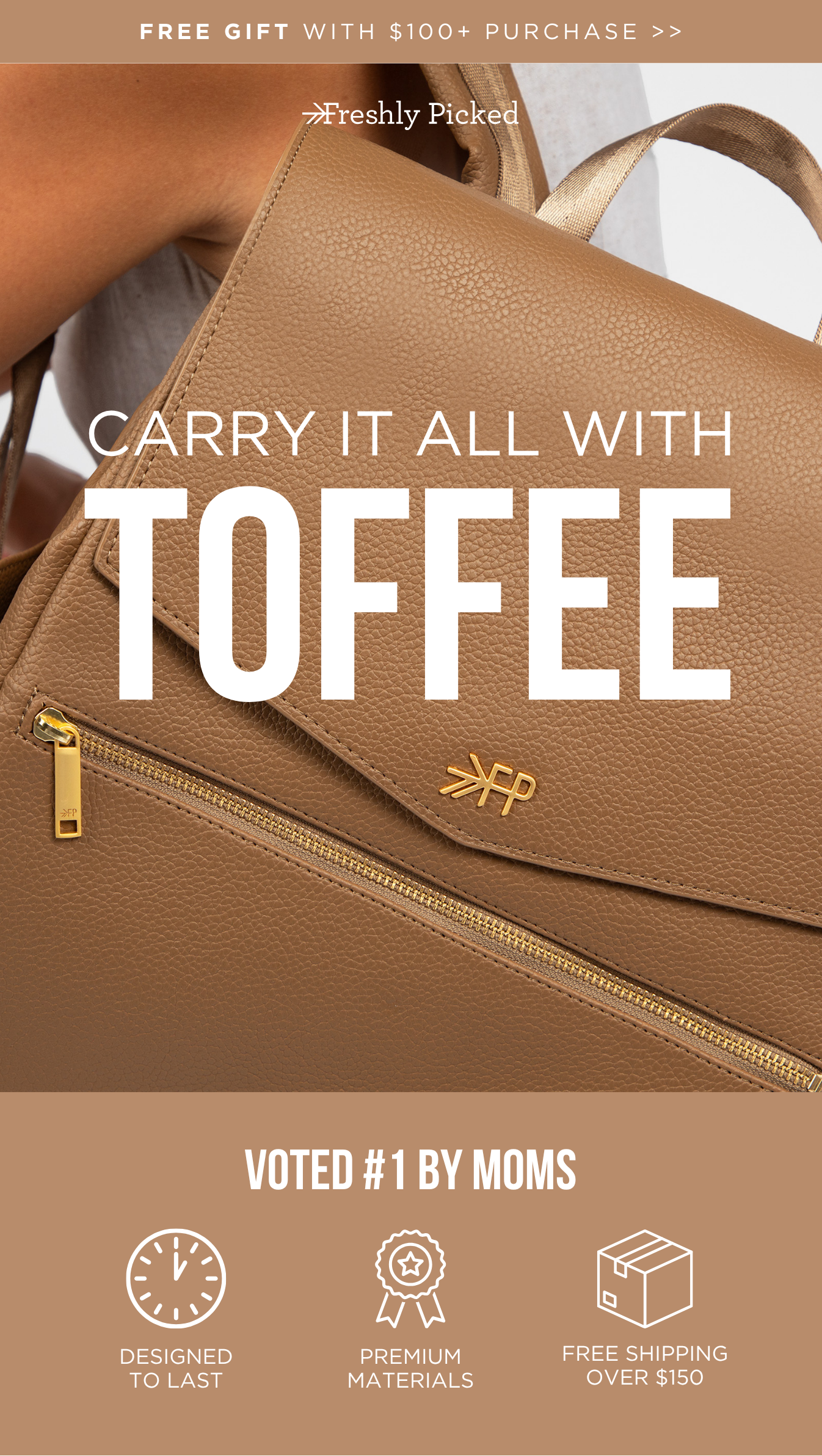 Toffee Classic Diaper Bag II