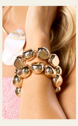 Shop Gold Bubble Bracelet Set