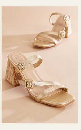Shop Patent Leather Band Straw Heels