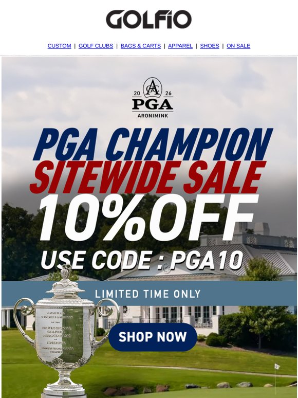 🏆 PGA CHAMPIONSHIP | 10% OFF SITEWIDE