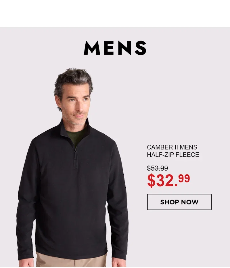 Camber II Mens Half-Zip Fleece