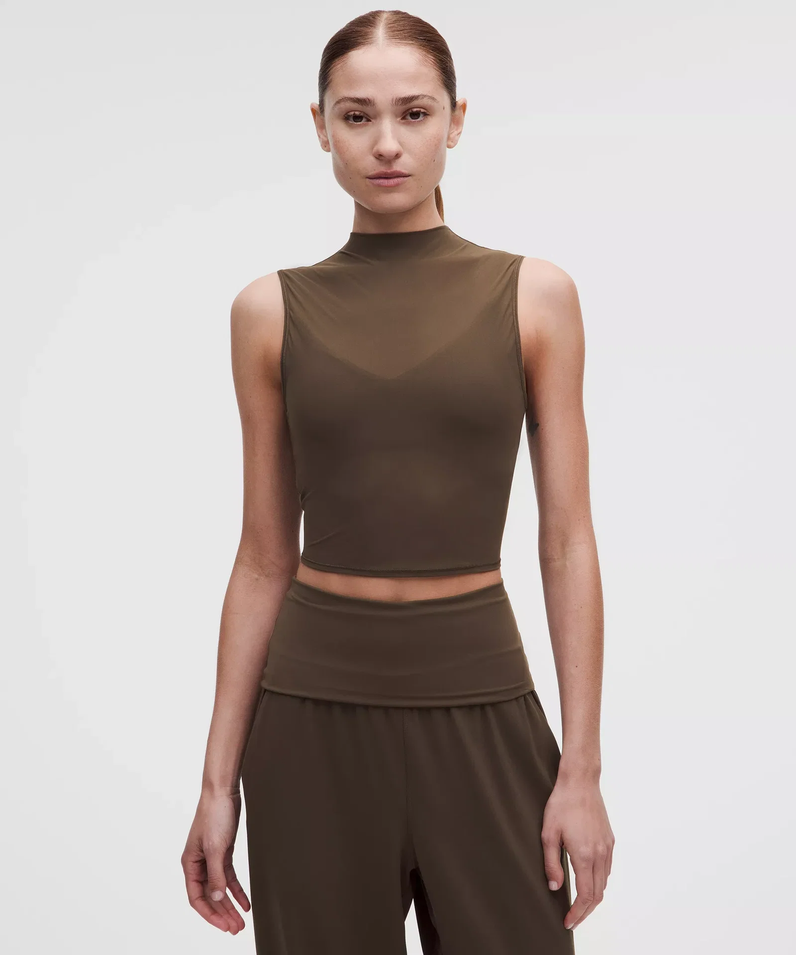 Nulu Mesh-Back Tie-Front Cropped Cardigan