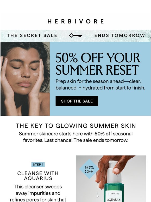 50% off ending soon ✨ unlock glowy summer skin