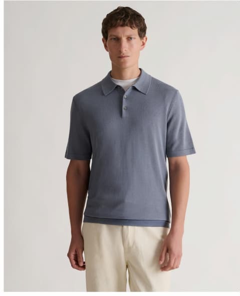 Polo in Steel Blue