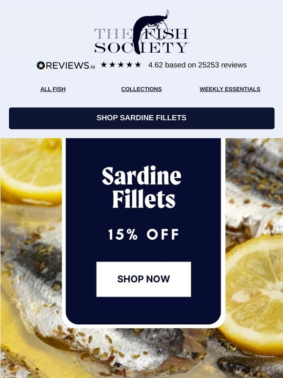 Sardines of Unrivalled Quality! 15% OFF Wild and Butterflied Fillets
