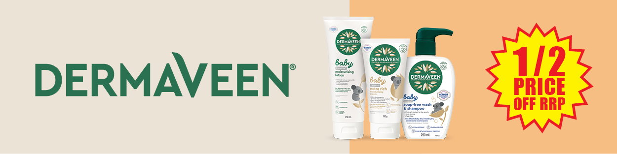 ½ price off RRP Dermaveen Baby range