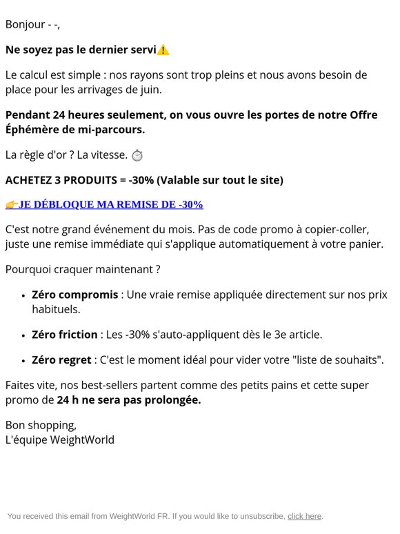 🧹 Le grand ménage de mi-mai : 3 produits achetés, -30%