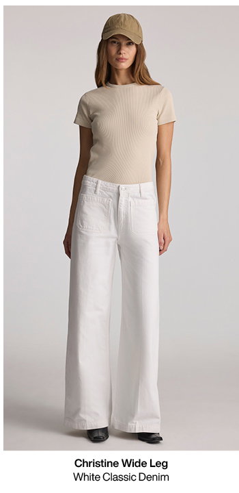 Christine Wide White Classic Denim