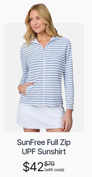 women's sunfree full zip upf sunshirt