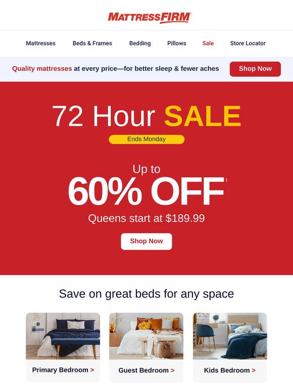 ✨ We’re giving you up to 60% off featured beds—let's level up your zzz's