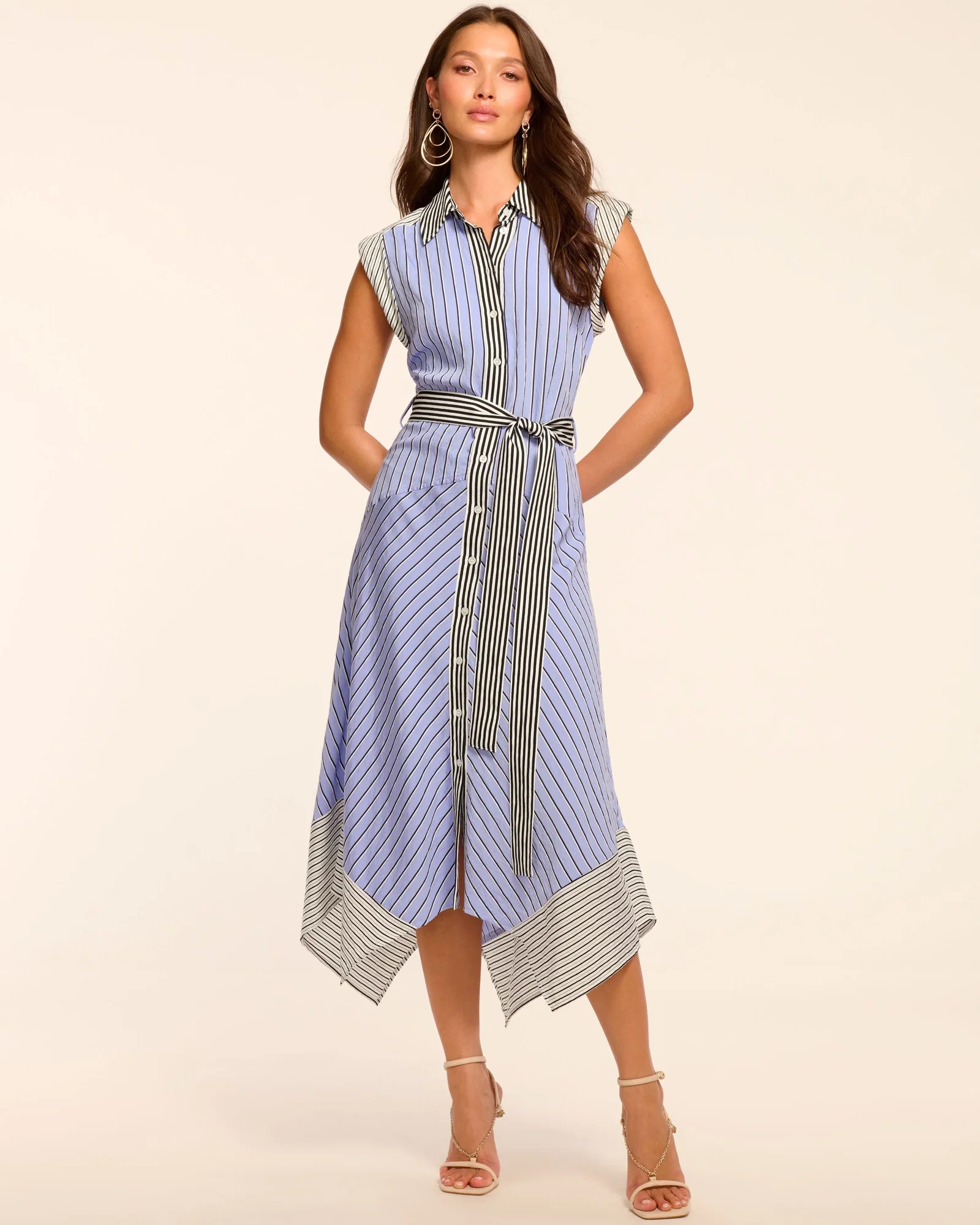 Image of Vivienne Button Down Sleeveless Midi Dress
