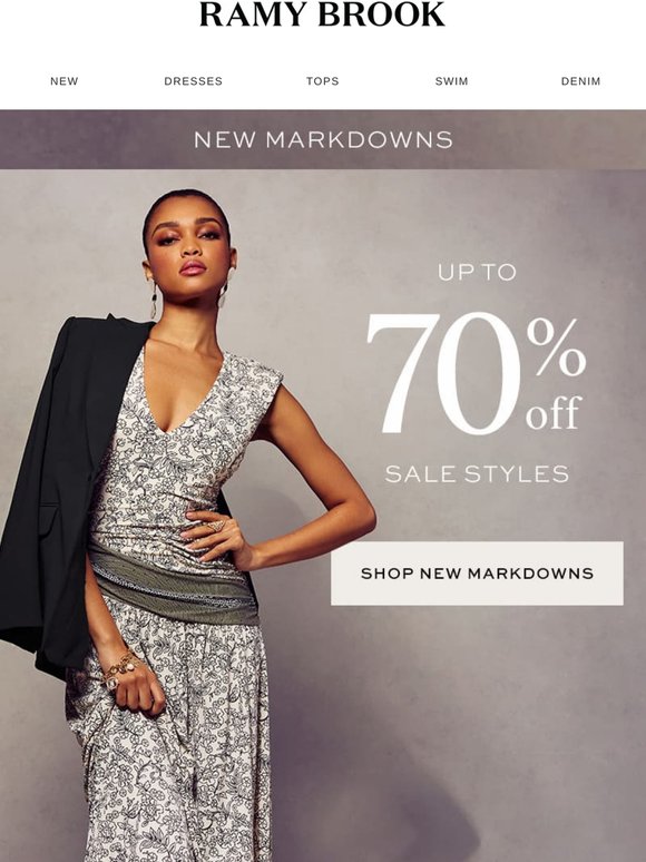 NEW MARKDOWNS: UP TO 70% OFF