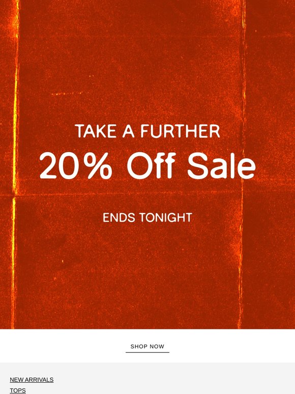 Sale Ends Tonight