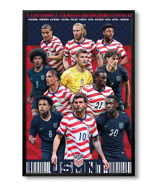 United States Soccer US Men's National Soccer Team Poster