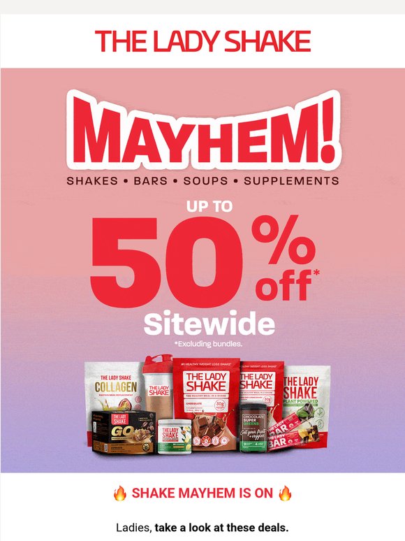 ✨ Shake Mayhem is on, Ladies. Have you seen these deals?