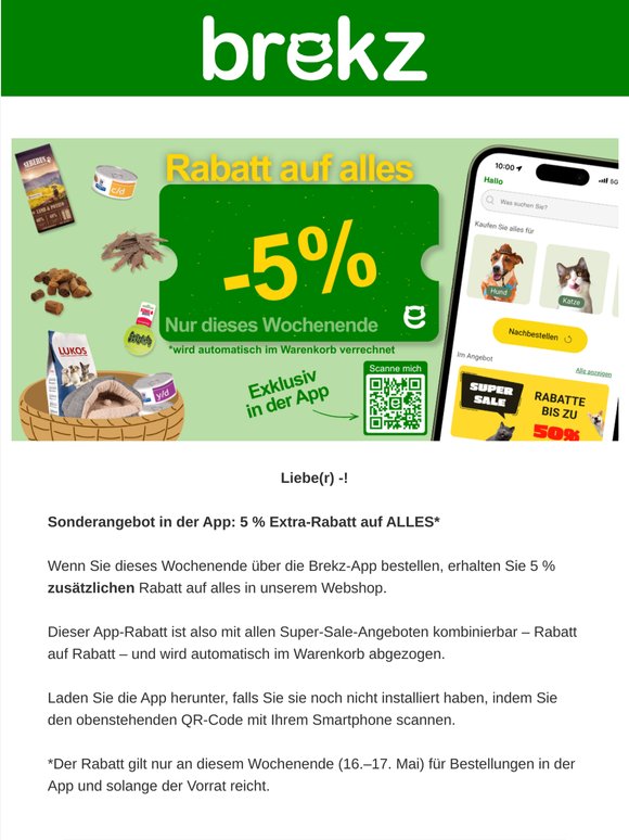 5 % extra Rabatt auf ALLES*