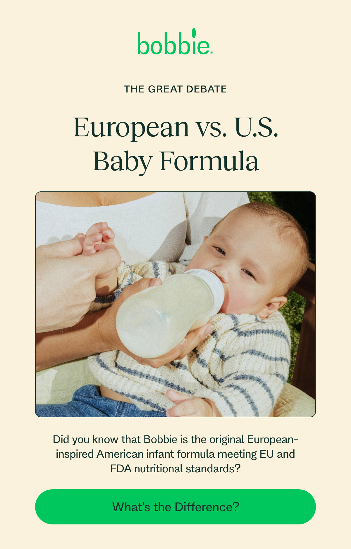 THE GREAT DEBATE European vs. U.S. Baby Formula