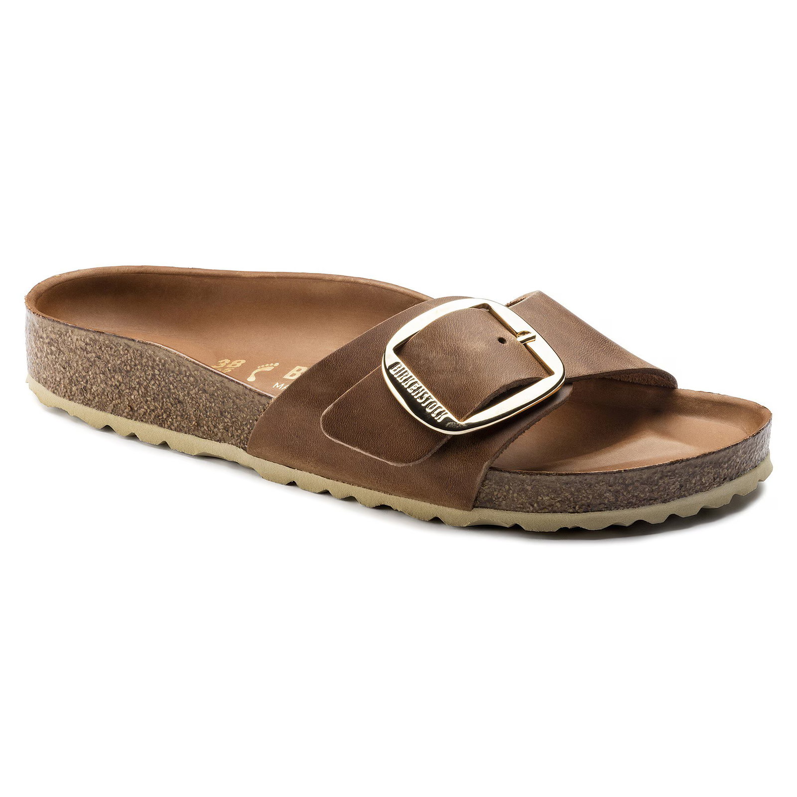 Image of Madrid Big Buckle Natural Leather Oiled