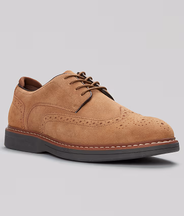 Joseph Abboud Hybrid Wingtip Suede Oxfords