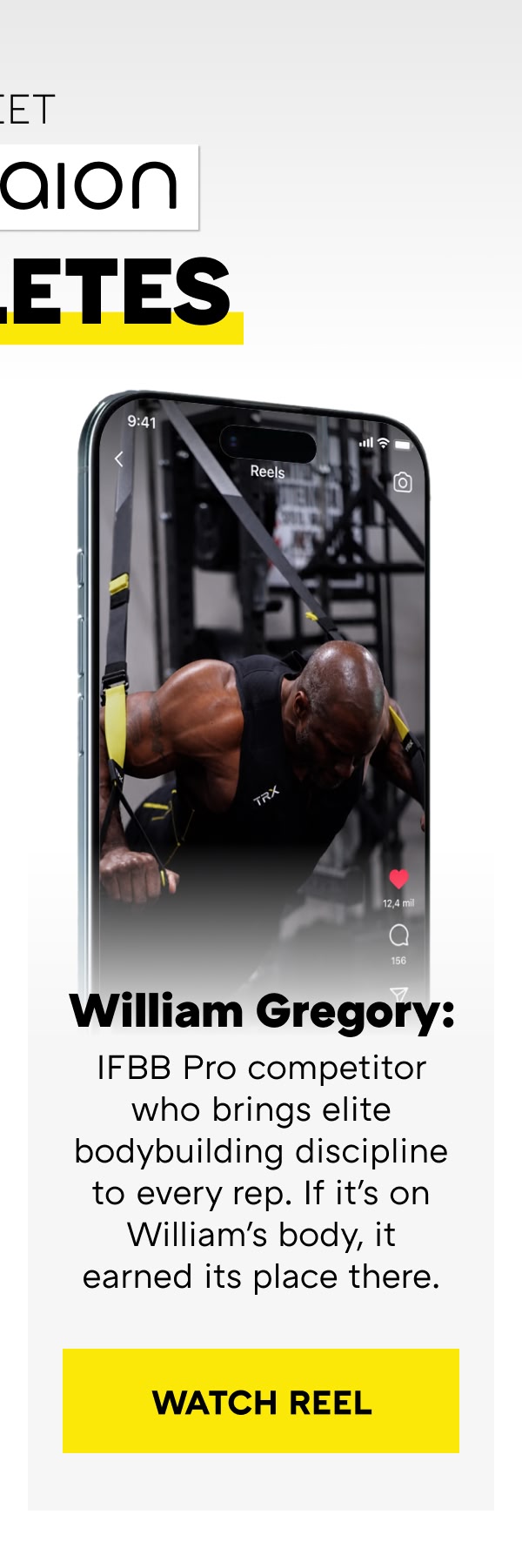 William Gregory: IFBB Pro competitor who brings elite bodybuilding discipline to every rep. If it's on William's body, it earned its place there.