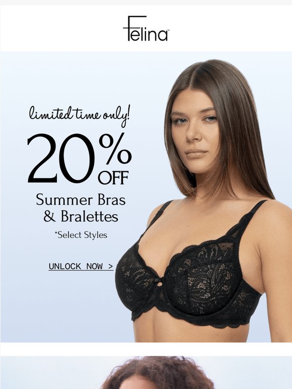 Enjoy 20% Off Summer Bras 🌸