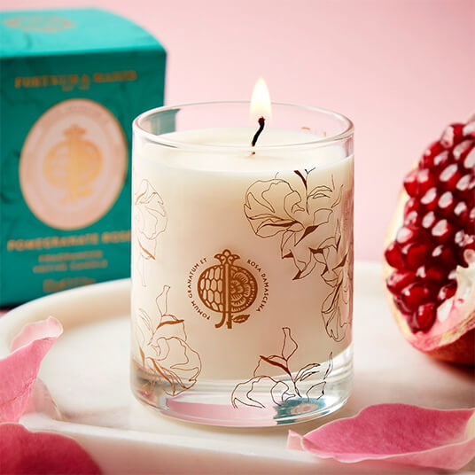 NEW! Fortnum's Pomegranate Rose Votive Candle