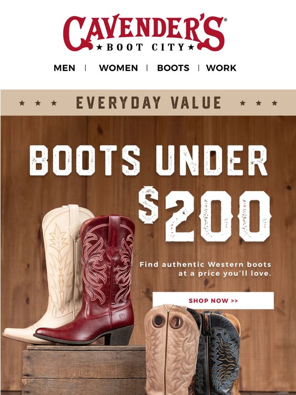 BOOTS UNDER $200