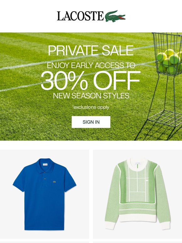 You're Invited to the Private Sale.